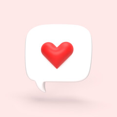 3D Chat Bubbles Minimal Concept of Social Media Messages 3D Illustrations