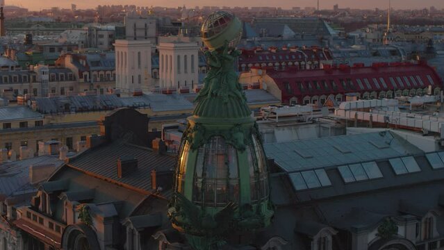Nevsky Prospect, St. Petersburg, Singer House, Sunset