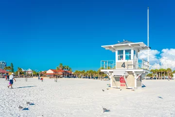 Papier Peint photo autocollant Clearwater Beach, Floride Beautiful Clearwater beach with white sand in Florida USA