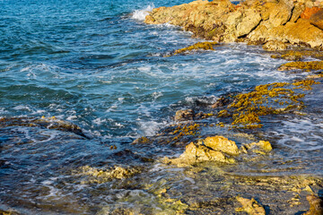 The Caribbean Sea at the shore of Willemstad, Curacao
