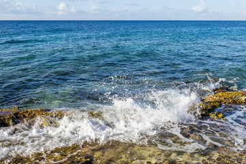 The Caribbean Sea at the shore of Willemstad, Curacao