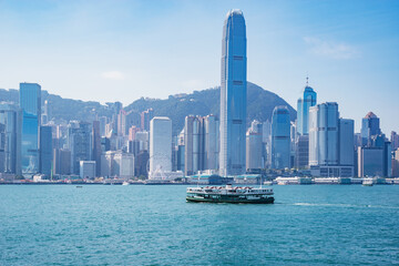 Fototapeta premium Day city view of Hong Kong island.