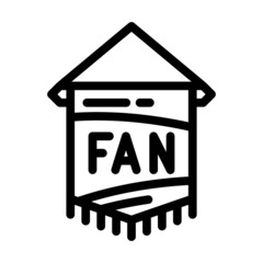 pennant fan line icon vector. pennant fan sign. isolated contour symbol black illustration