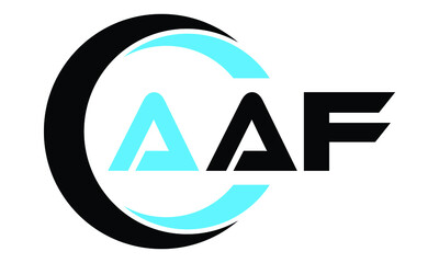 AAF swoosh logo design vector template | monogram logo | abstract logo | wordmark logo | lettermark logo | business logo | brand logo | flat logo.
