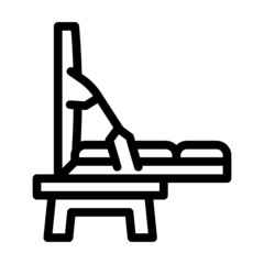 portable chair line icon vector. portable chair sign. isolated contour symbol black illustration