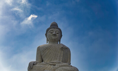 White Buddha statue at Phuket, Thailand.