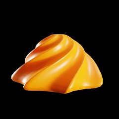 Orange sweet meringue. 3d rendering.