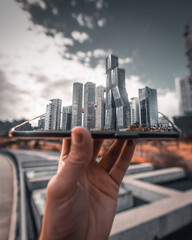 Fototapeta premium Santa Fe CDMX Skyline Composing