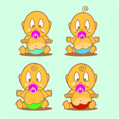 set of funny baby