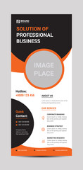 Roll up banner design template with modern