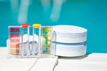 pool cleaning and maintenance kit with chlorine tablets