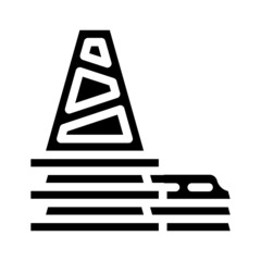 chips for training glyph icon vector. chips for training sign. isolated contour symbol black illustration