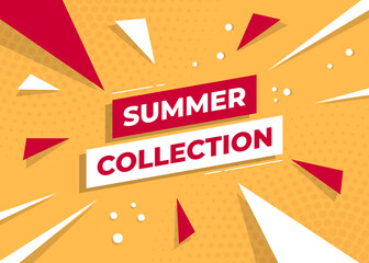 Summer collection banner. Vector illustration.