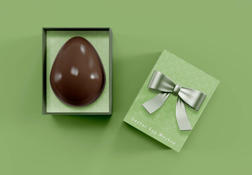 Easter Egg in Box Mockup