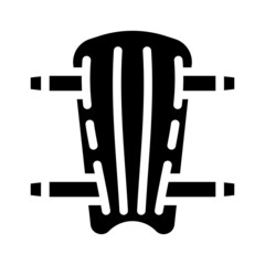 leg protection glyph icon vector. leg protection sign. isolated contour symbol black illustration