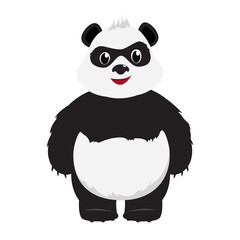 Panda bear character in cartoon style. An image of a panda bear. Asian animals
