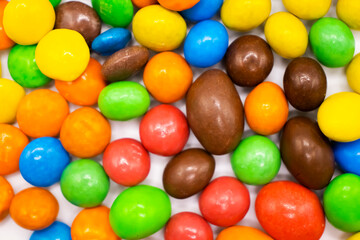 Fototapeta na wymiar colored candies on a white background