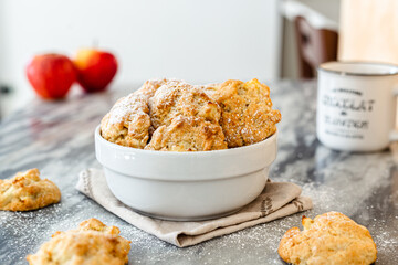 Soft apple cookies without butter and eggs.Vegan cookie
