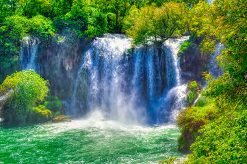 Natural Kravica waterfall in Bosnia and Herzegovina. 