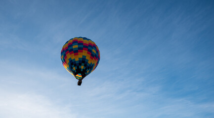 Hot air balloon being inflated 