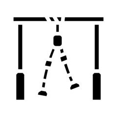 loops trx sport equipment glyph icon vector. loops trx sport equipment sign. isolated contour symbol black illustration