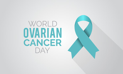World Ovarian Cancer Day. Health awareness concept for banner, poster, card and background design.