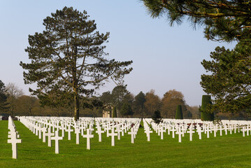 Fototapeta na wymiar American cemetery in Normandy France