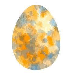 Vector watercolor illustration of easter egg.