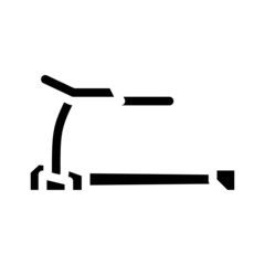 treadmill sport equipment glyph icon vector. treadmill sport equipment sign. isolated contour symbol black illustration
