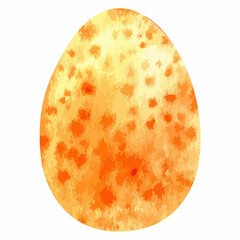 Vector watercolor illustration of easter egg.