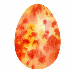 Vector watercolor illustration of easter egg.