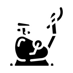 bike sportive equipment glyph icon vector. bike sportive equipment sign. isolated contour symbol black illustration