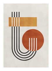 Abstract art,  watercolor geometric background. Design for poster, wall decoration, cover, EPS10 vector template