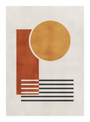 Abstract art,  watercolor geometric background. Design for poster, wall decoration, cover, EPS10 vector template