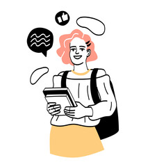 Happy young student concept