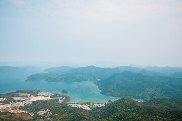 Fototapeta na wymiar Coastline, ocean, Landscape near Ma On Shan Country Park, Hong Kong, outdoor, daytime