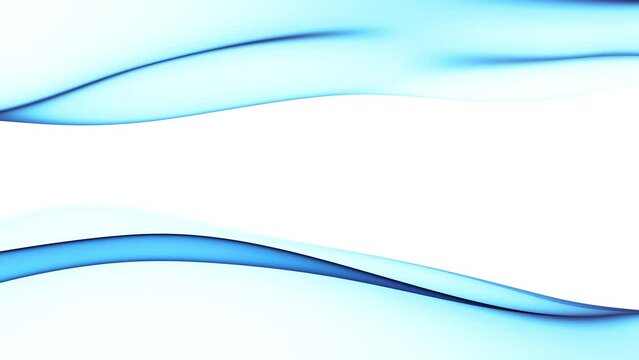 Abstract colorful wavy background in bright blue color on white backdrop. Modern colorful wallpaper. Seamless loop animation. 3d rendering.