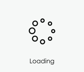 Loading vector icon. Editable stroke. Symbol in Line Art Style for Design, Presentation, Website or Apps Elements, Logo. Pixel vector graphics - Vector