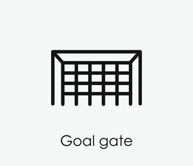 Goal gate vector icon. Editable stroke. Symbol in Line Art Style for Design, Presentation, Website or Apps Elements, Logo. Pixel vector graphics - Vector