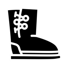 oogie footwear glyph icon vector. oogie footwear sign. isolated contour symbol black illustration
