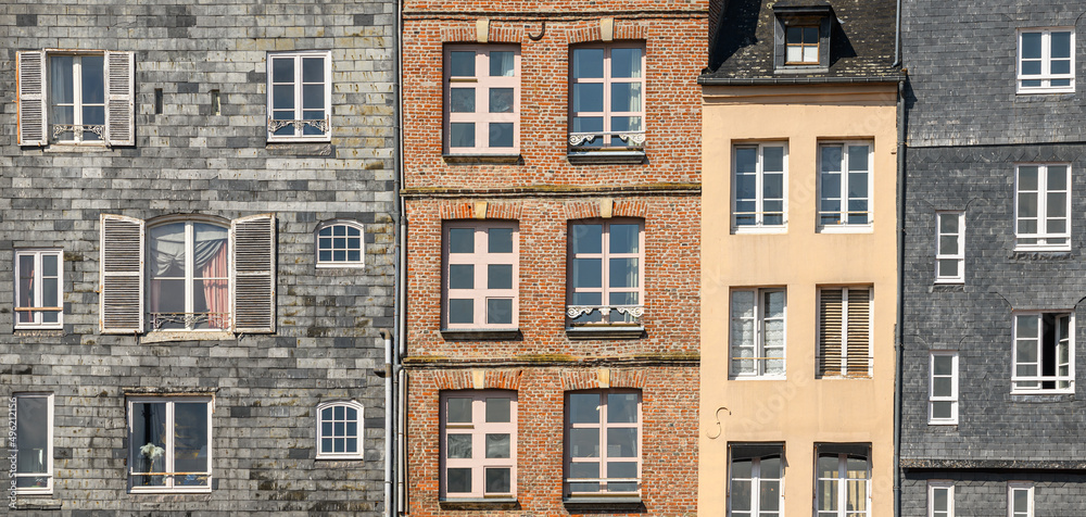 Poster Honfleur facade