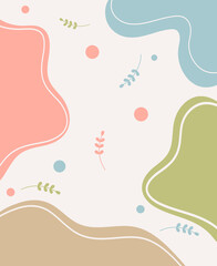 Vector pattern with colorful plants