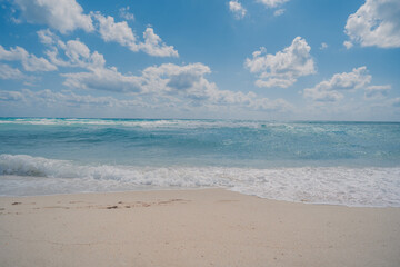 beach and blue sky beautiful clouds vacation relax miami 