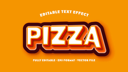 Pizza Editable Text Effect with Bold Orange Color