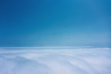 Fototapeta na wymiar Drone view of cloudscape over the cloud