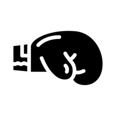 boxing sport glyph icon vector. boxing sport sign. isolated contour symbol black illustration