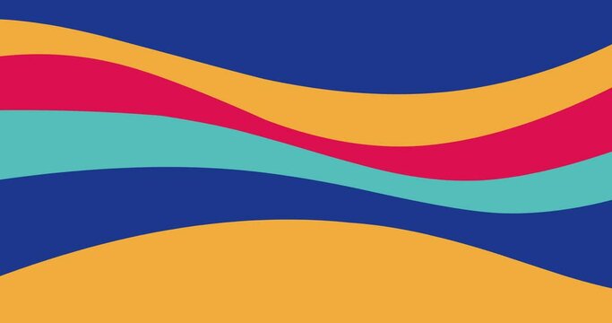 rainbow flag colorful waves looping animation video