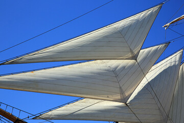 sail boat on the sky - obrazy, fototapety, plakaty