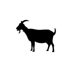 The Best Goat Silhouette Image on White Background
