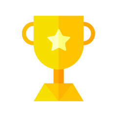 The Best Golden Yellow Cup Icon Illustration